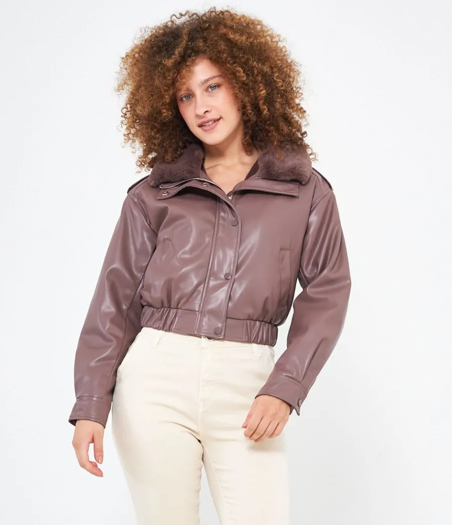 Zuiki Bomber effetto pelle New