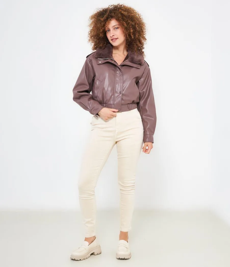 Zuiki Bomber effetto pelle New