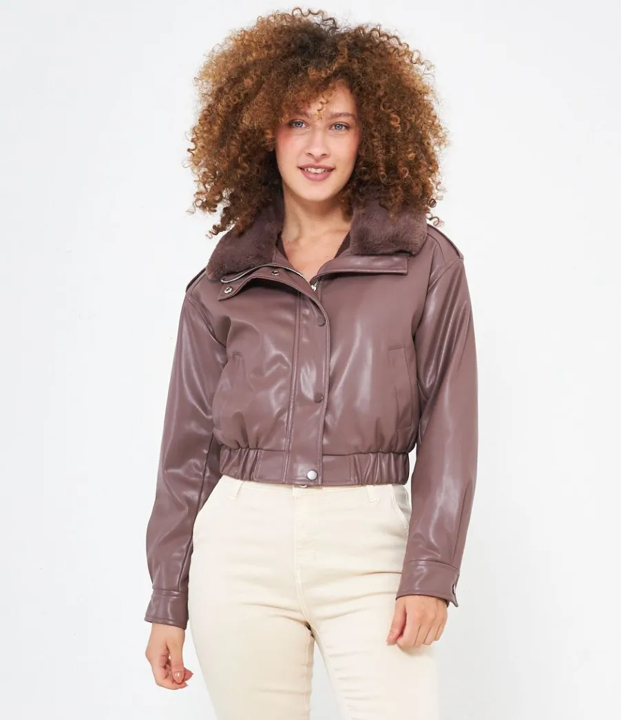 Zuiki Bomber effetto pelle New