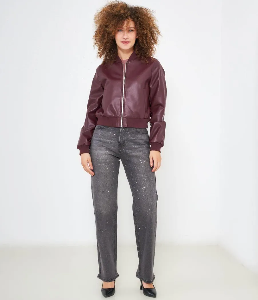 Zuiki Bomber effetto pelle New