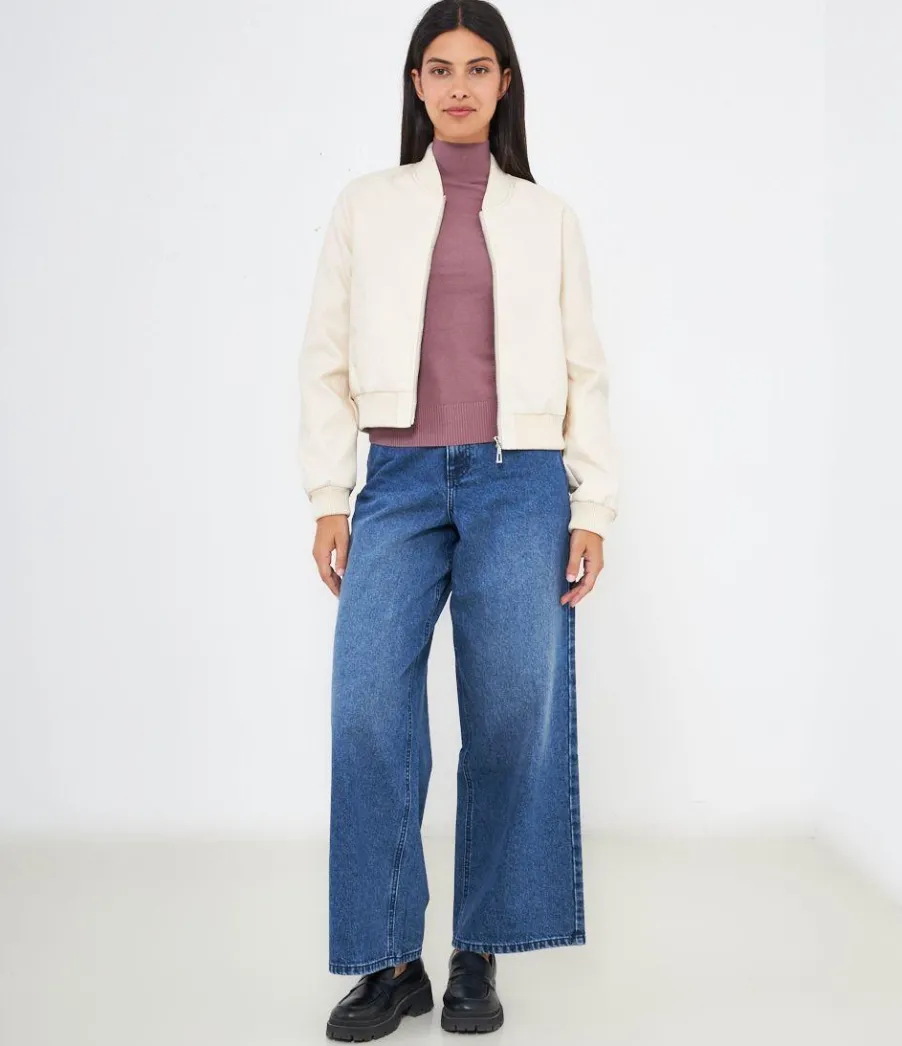 Zuiki Bomber effetto pelle New