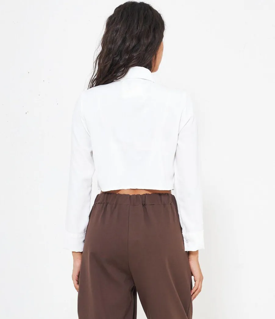 Zuiki Camicia crop con cravatta New