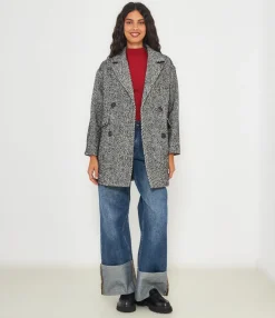 Zuiki Cappotto in misto lana Nero Discount