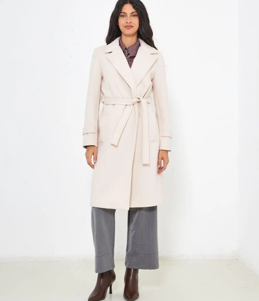 Zuiki Cappotto midi con cintura Sale