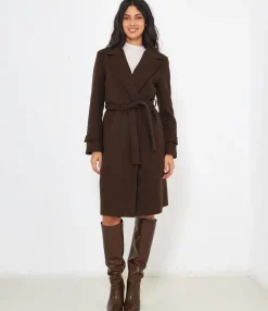 Zuiki Cappotto midi con cintura Sale