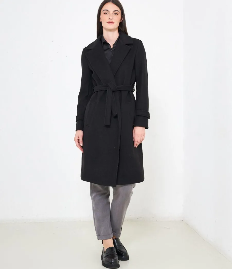 Zuiki Cappotto midi con cintura Sale