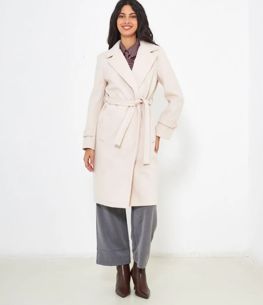 Zuiki Cappotto midi con cintura Sale