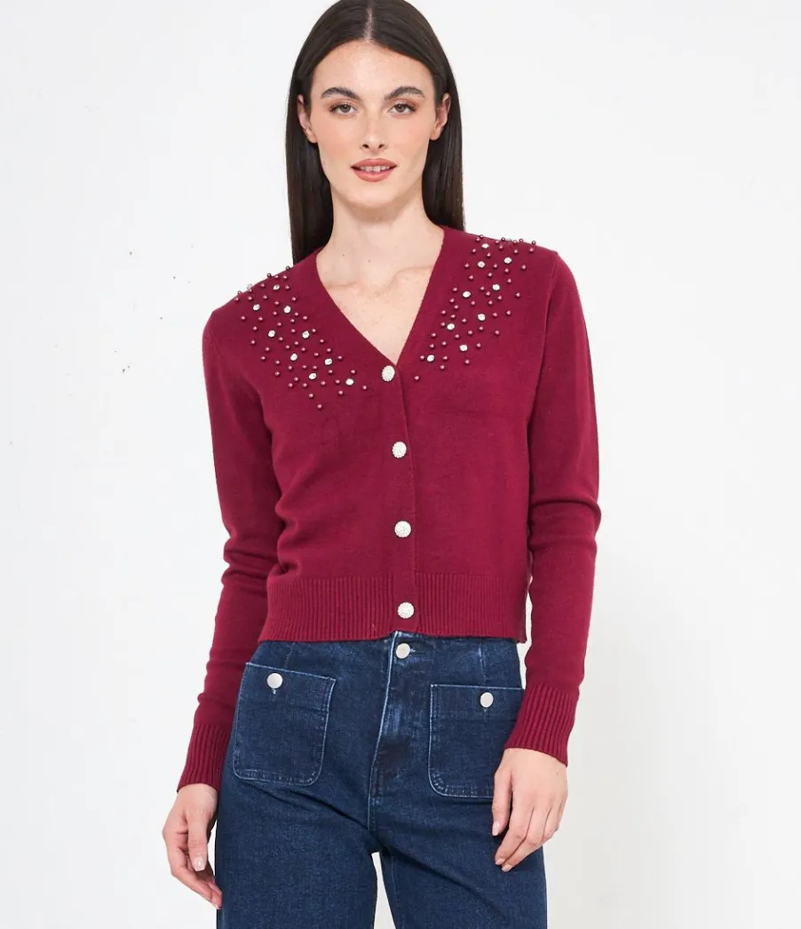 Zuiki Cardigan bottoni gioiello Sale