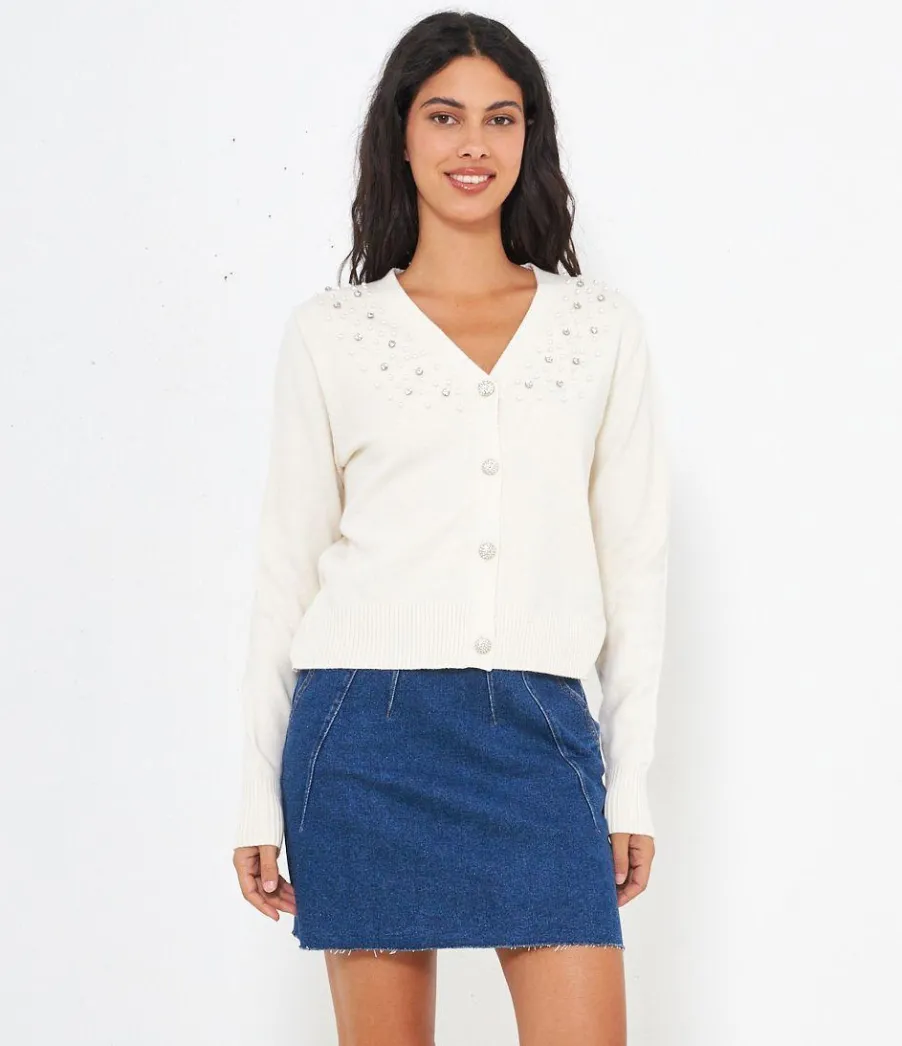 Zuiki Cardigan bottoni gioiello Sale