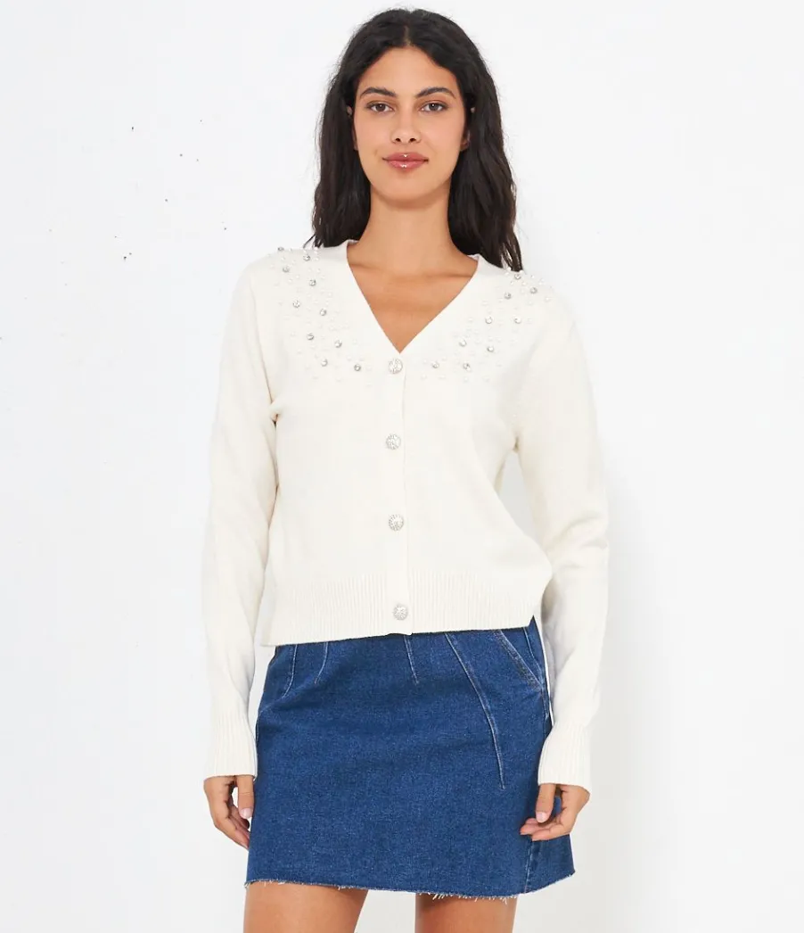 Zuiki Cardigan bottoni gioiello Sale