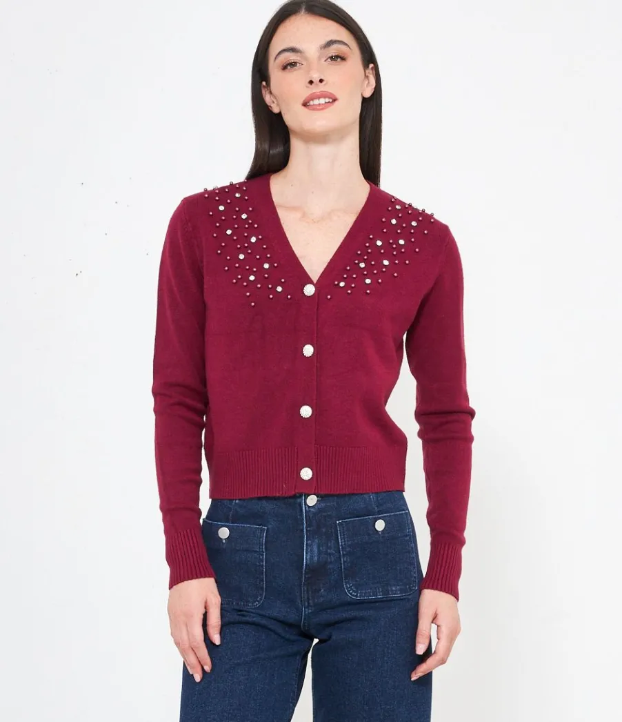 Zuiki Cardigan bottoni gioiello Sale