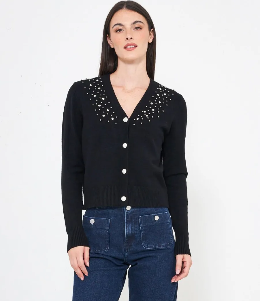 Zuiki Cardigan bottoni gioiello Sale