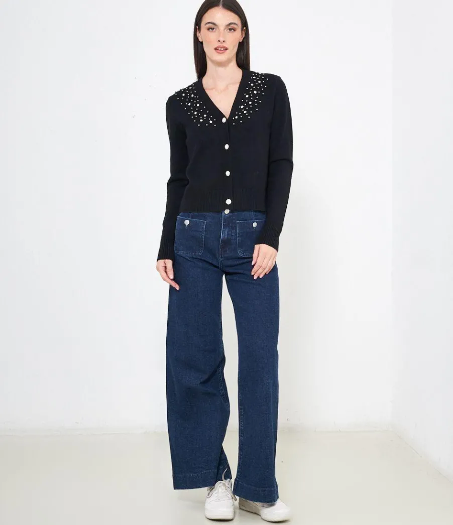 Zuiki Cardigan bottoni gioiello Sale