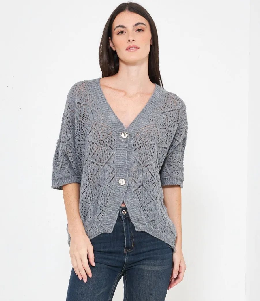 Zuiki Cardigan traforato Best