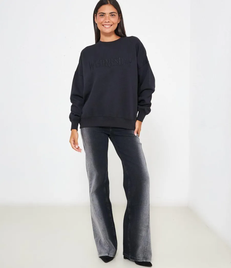 Zuiki Felpa 'Wednesday' Nero Discount