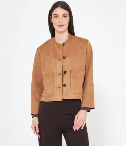 Zuiki Giacca effetto camoscio Clearance