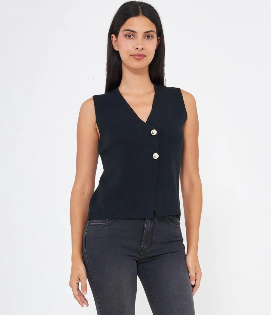 Zuiki Gilet bottoni gioiello Best