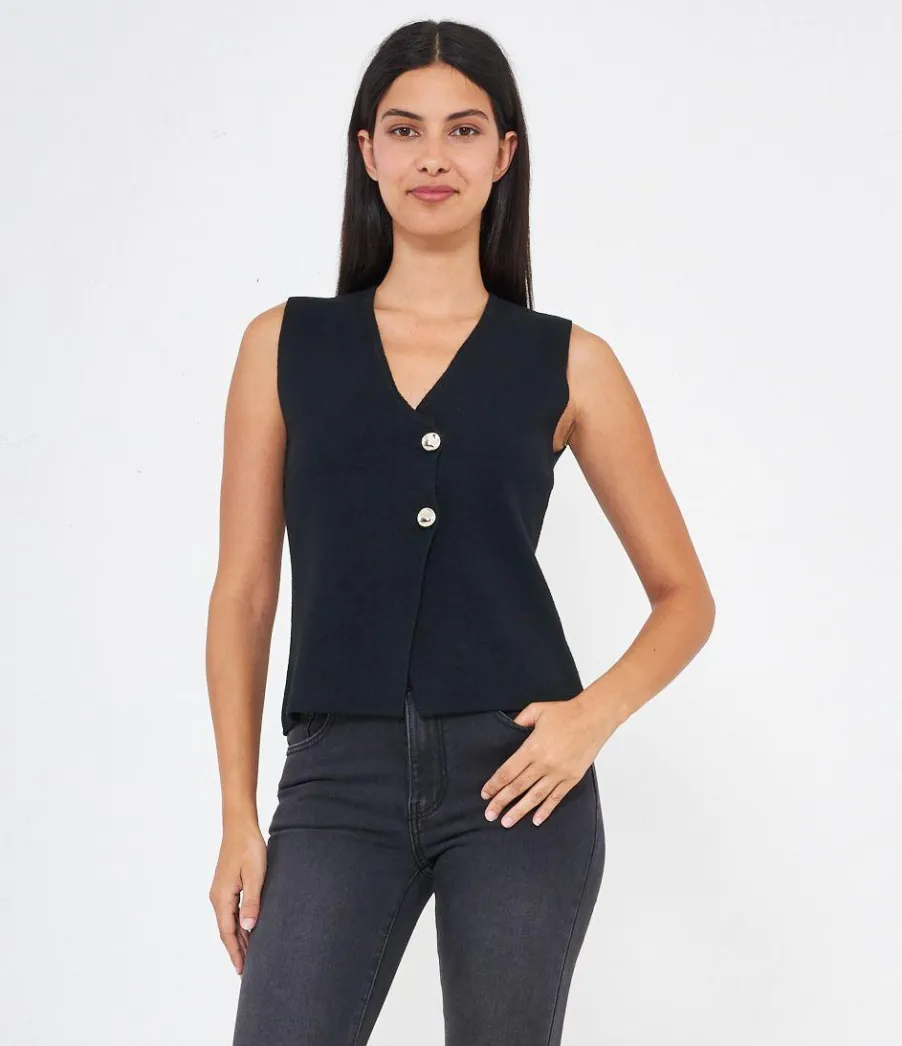 Zuiki Gilet bottoni gioiello Best