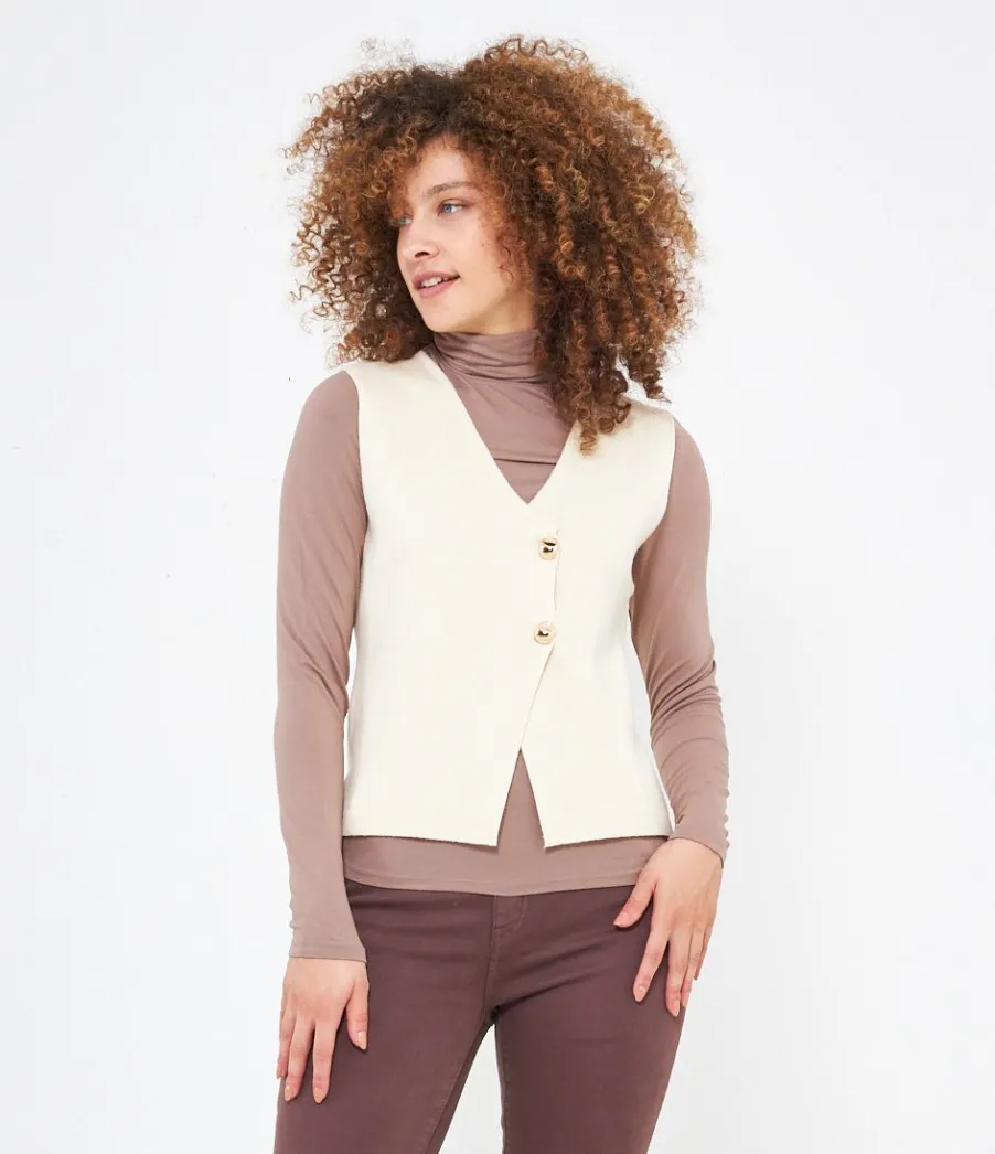 Zuiki Gilet bottoni gioiello Best
