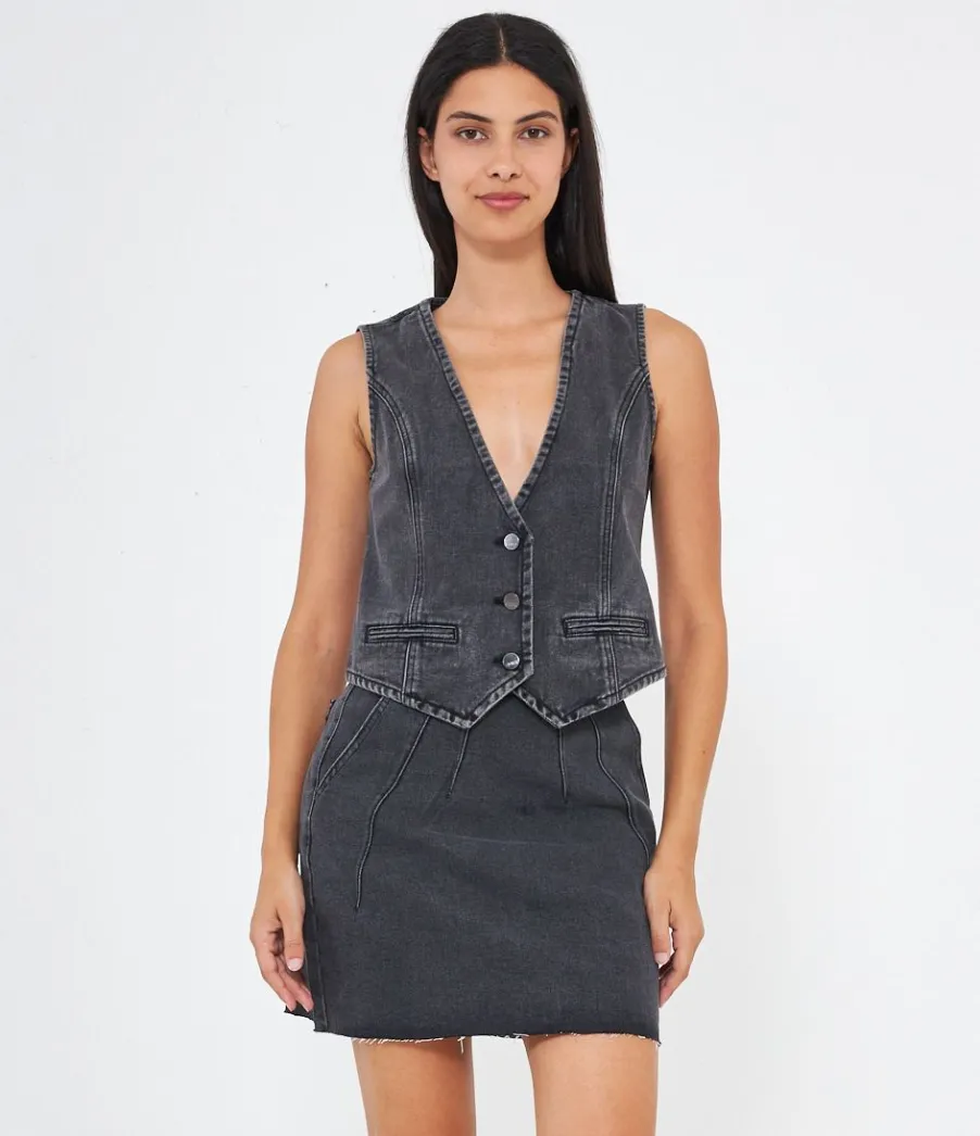 Zuiki Gilet in denim