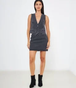 Zuiki Gilet in denim