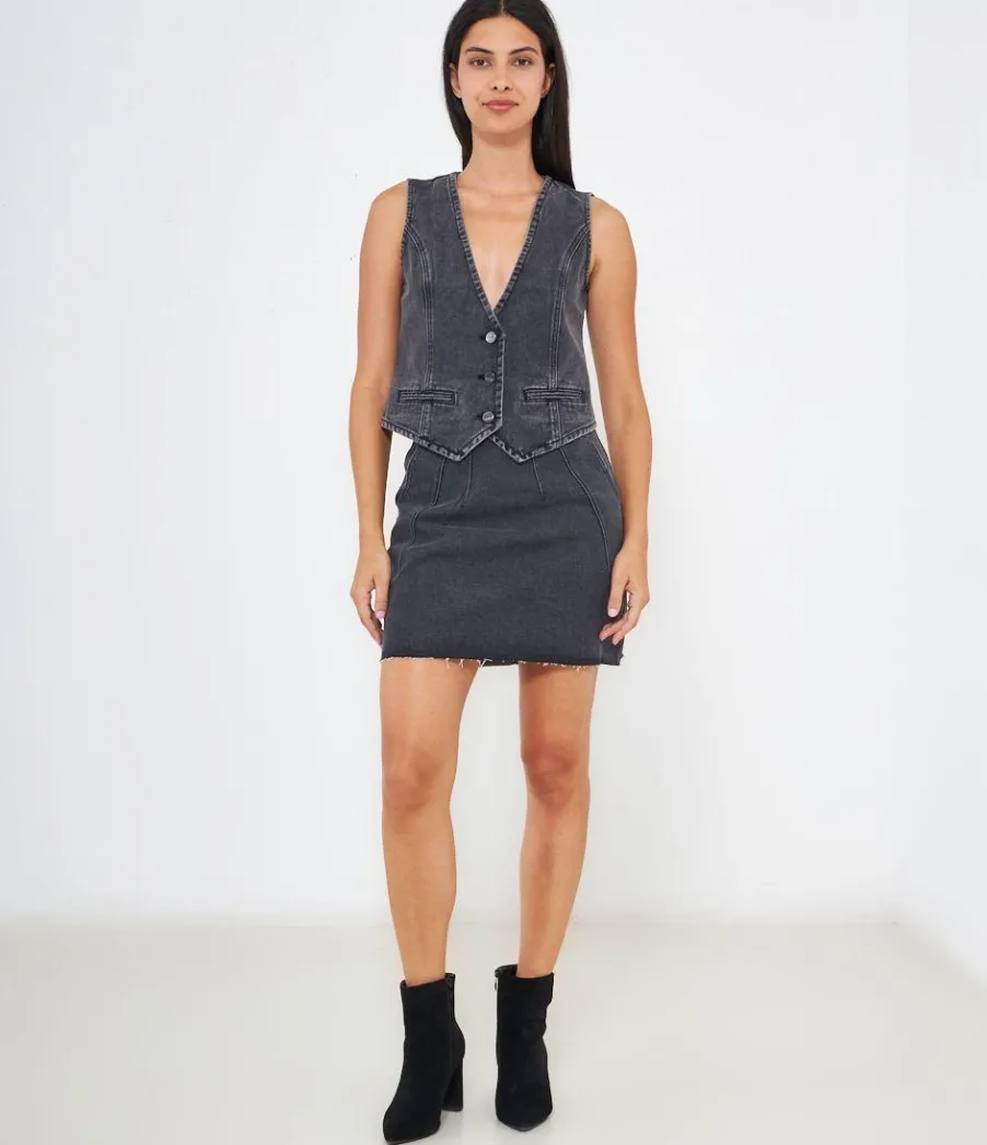 Zuiki Gilet in denim