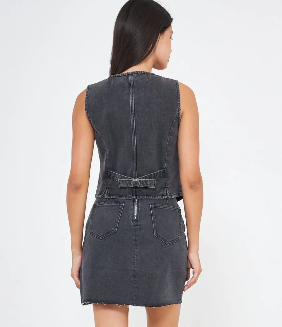 Zuiki Gilet in denim