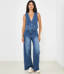 Zuiki Gilet in denim