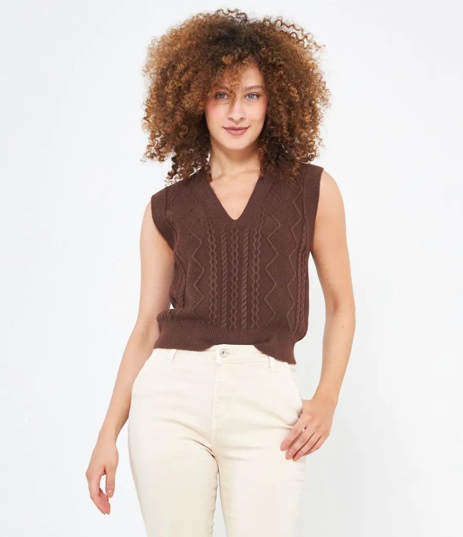 Zuiki Gilet lavorato Discount