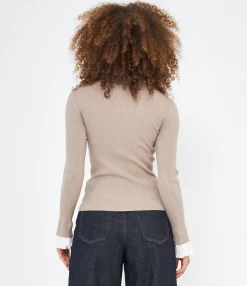 Zuiki Maglia con camicia plissè Discount