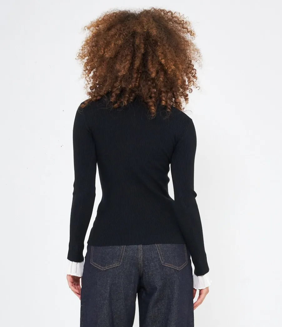 Zuiki Maglia con camicia plissè Discount