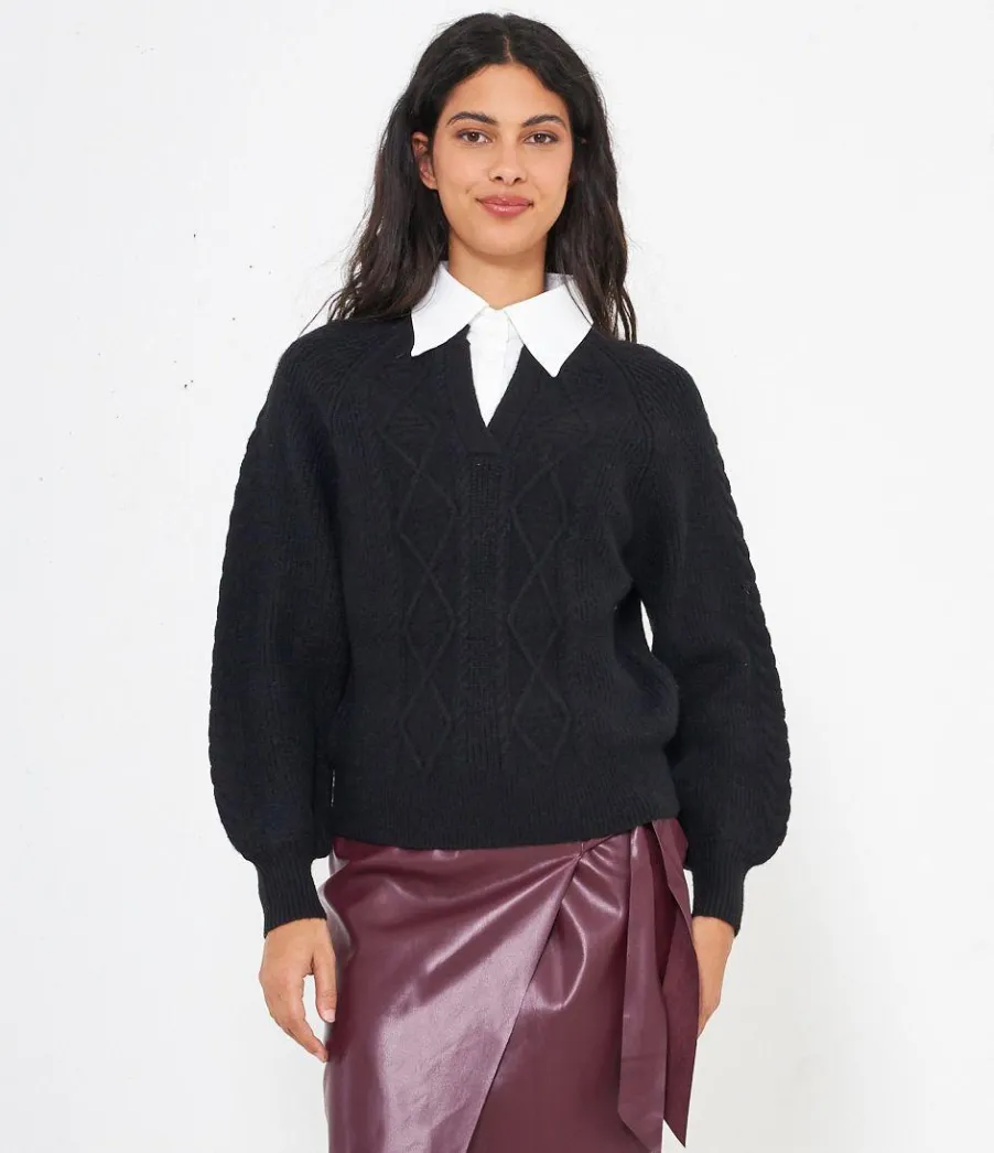 Zuiki Maglia con collo camicia