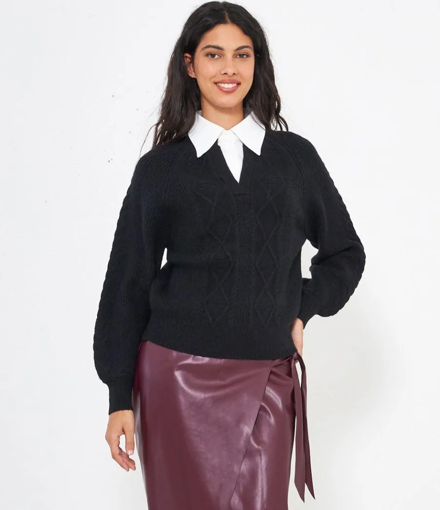 Zuiki Maglia con collo camicia