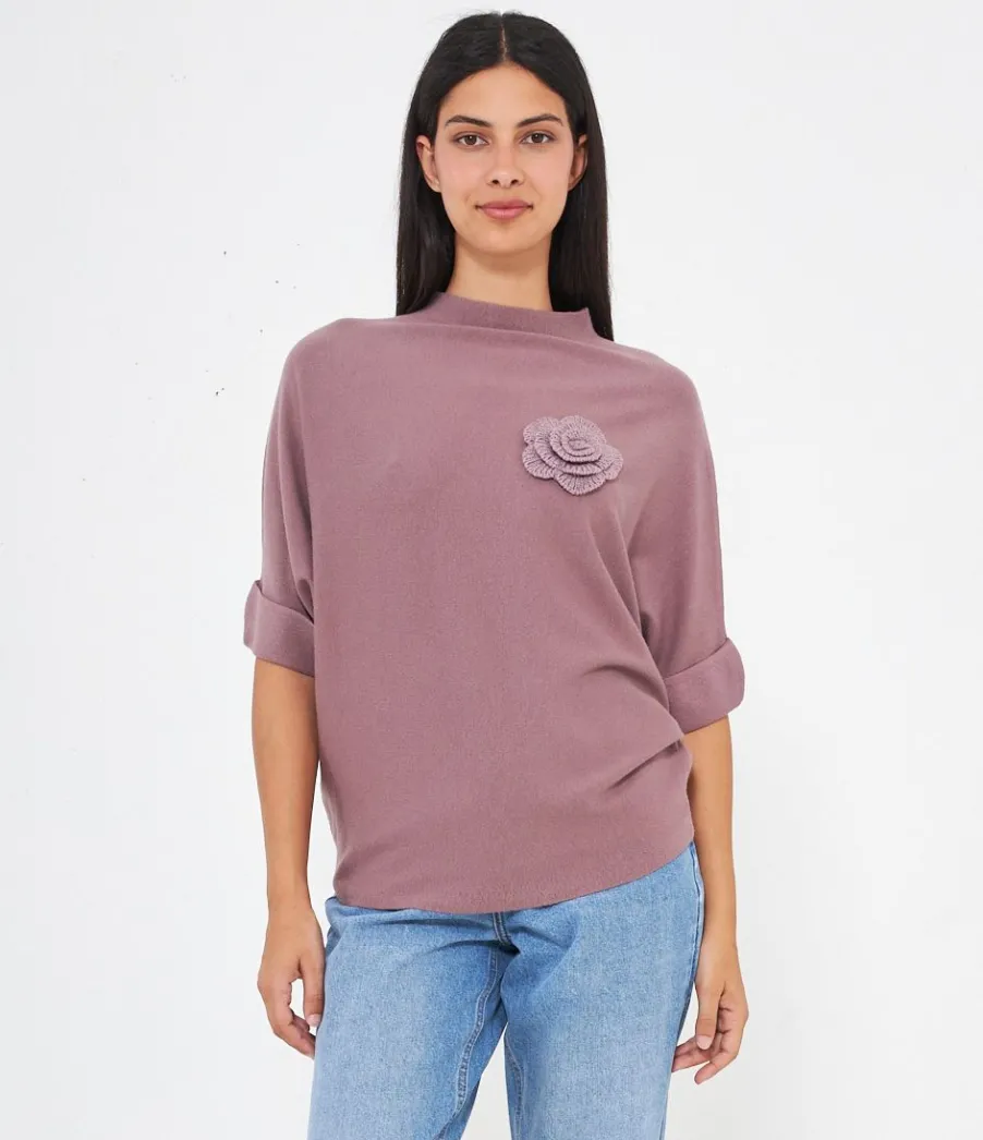 Zuiki Maglia con fiore ricamato Best