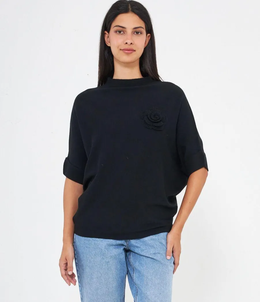 Zuiki Maglia con fiore ricamato Best