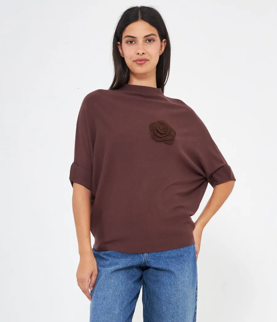 Zuiki Maglia con fiore ricamato Best
