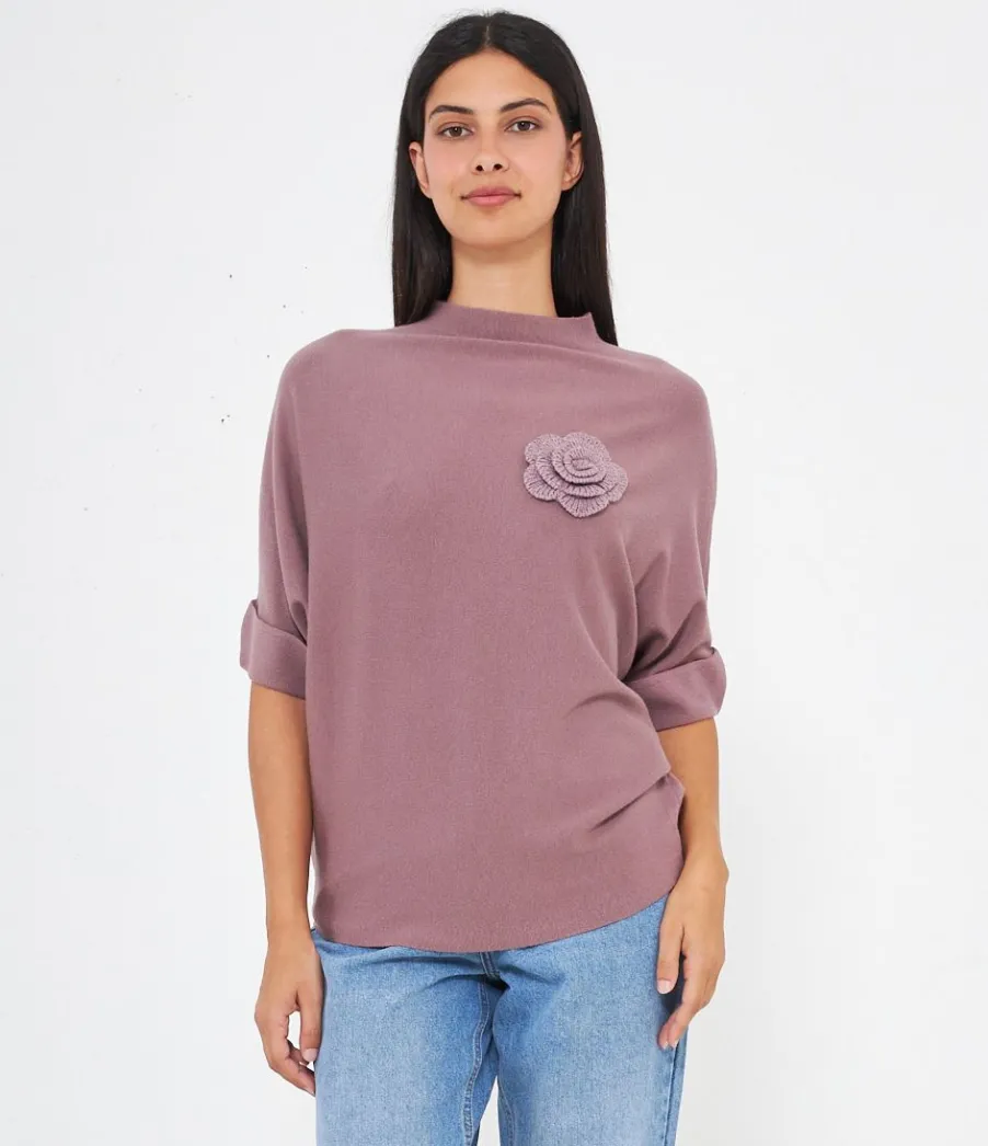 Zuiki Maglia con fiore ricamato Best