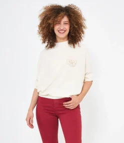 Zuiki Maglia con fiore ricamato Best