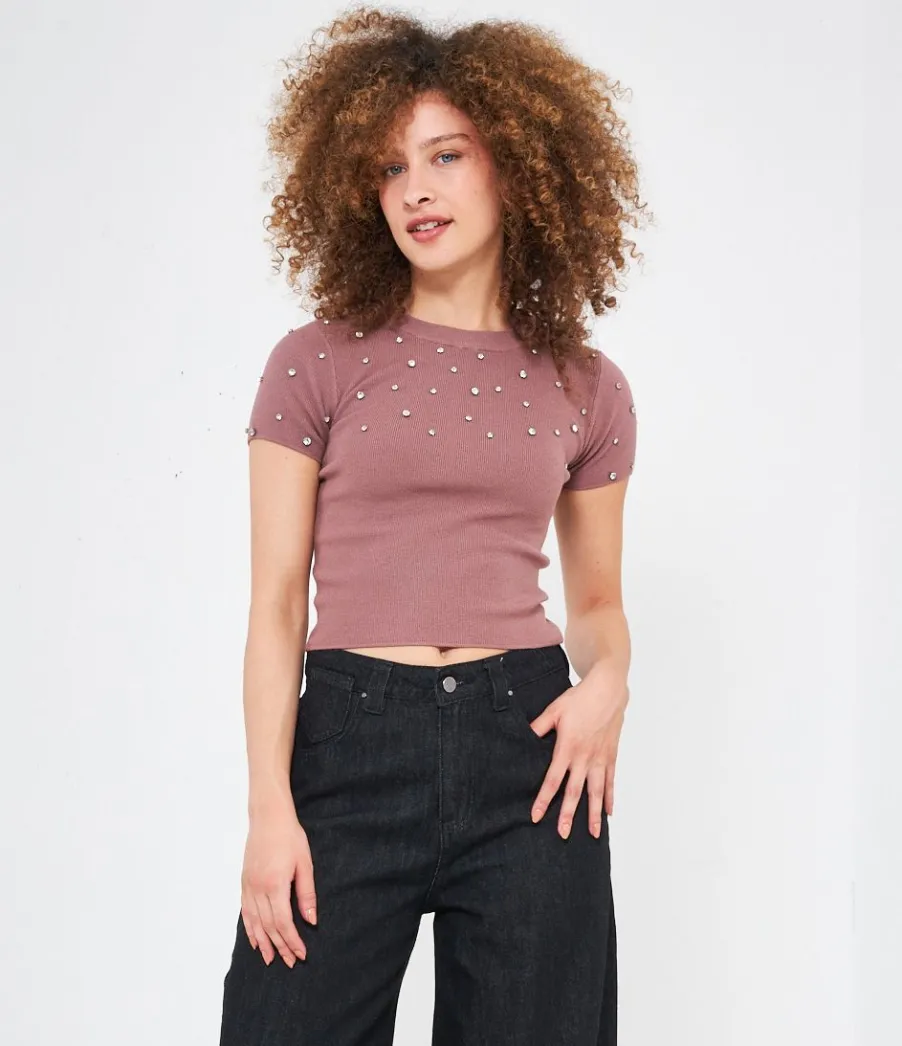 Zuiki Maglia con strass Best