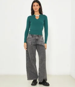 Zuiki Maglia dettagli strass Discount