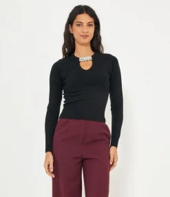 Zuiki Maglia dettagli strass Discount