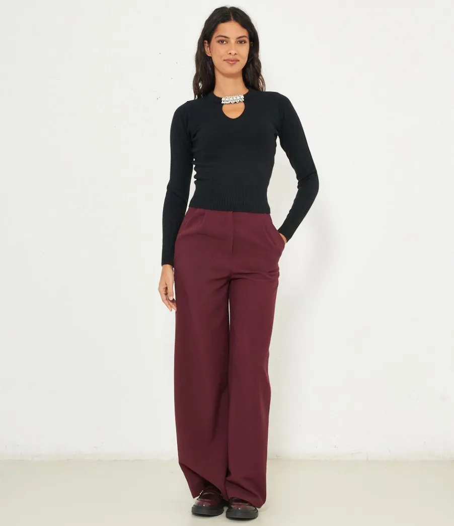 Zuiki Maglia dettagli strass Discount