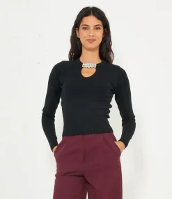 Zuiki Maglia dettagli strass Discount