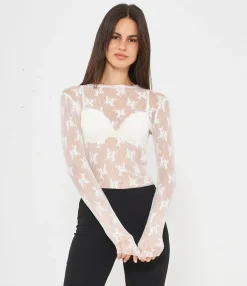 Zuiki Maglia in microrete ricamata Best