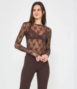 Zuiki Maglia in microrete ricamata Best