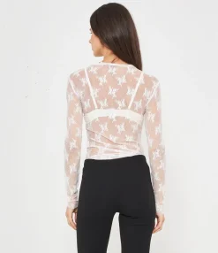 Zuiki Maglia in microrete ricamata Best