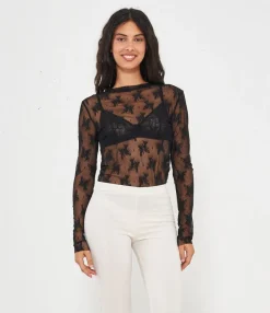 Zuiki Maglia in microrete ricamata Best