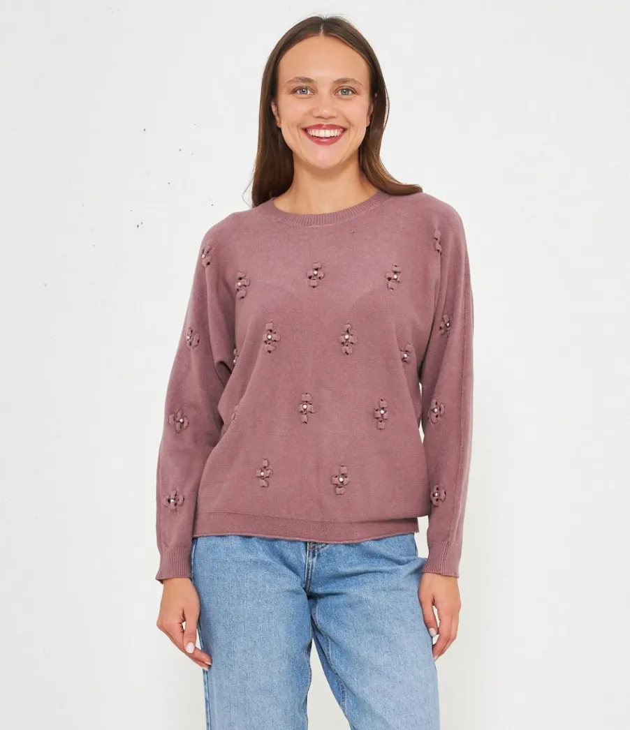 Zuiki Maglia over con ricami New