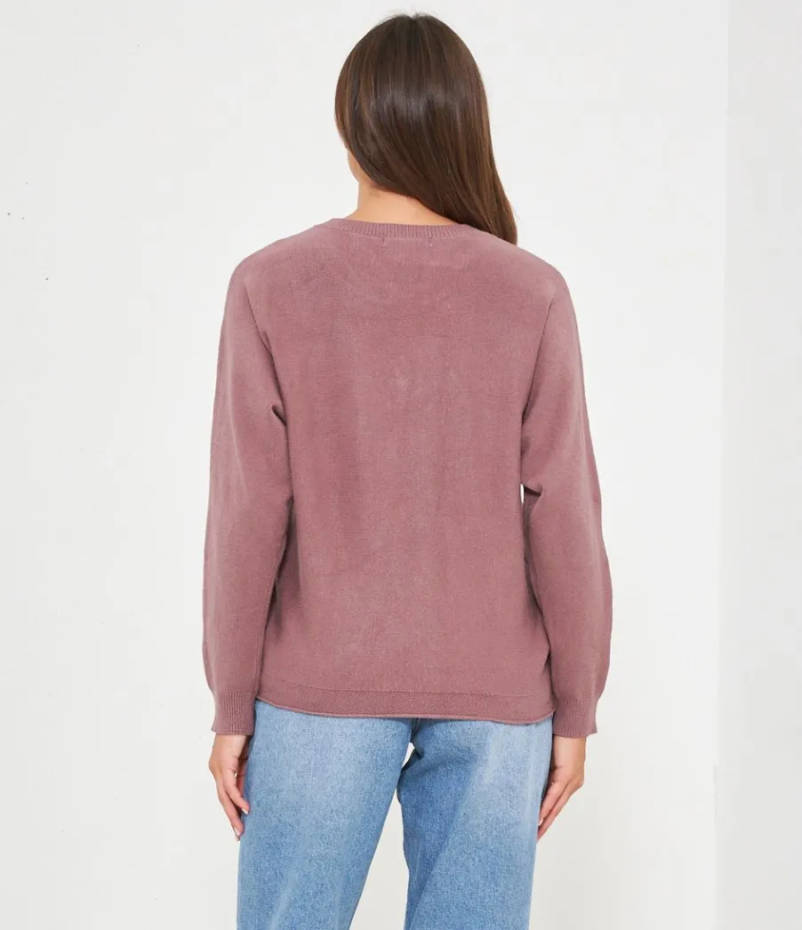 Zuiki Maglia over con ricami New