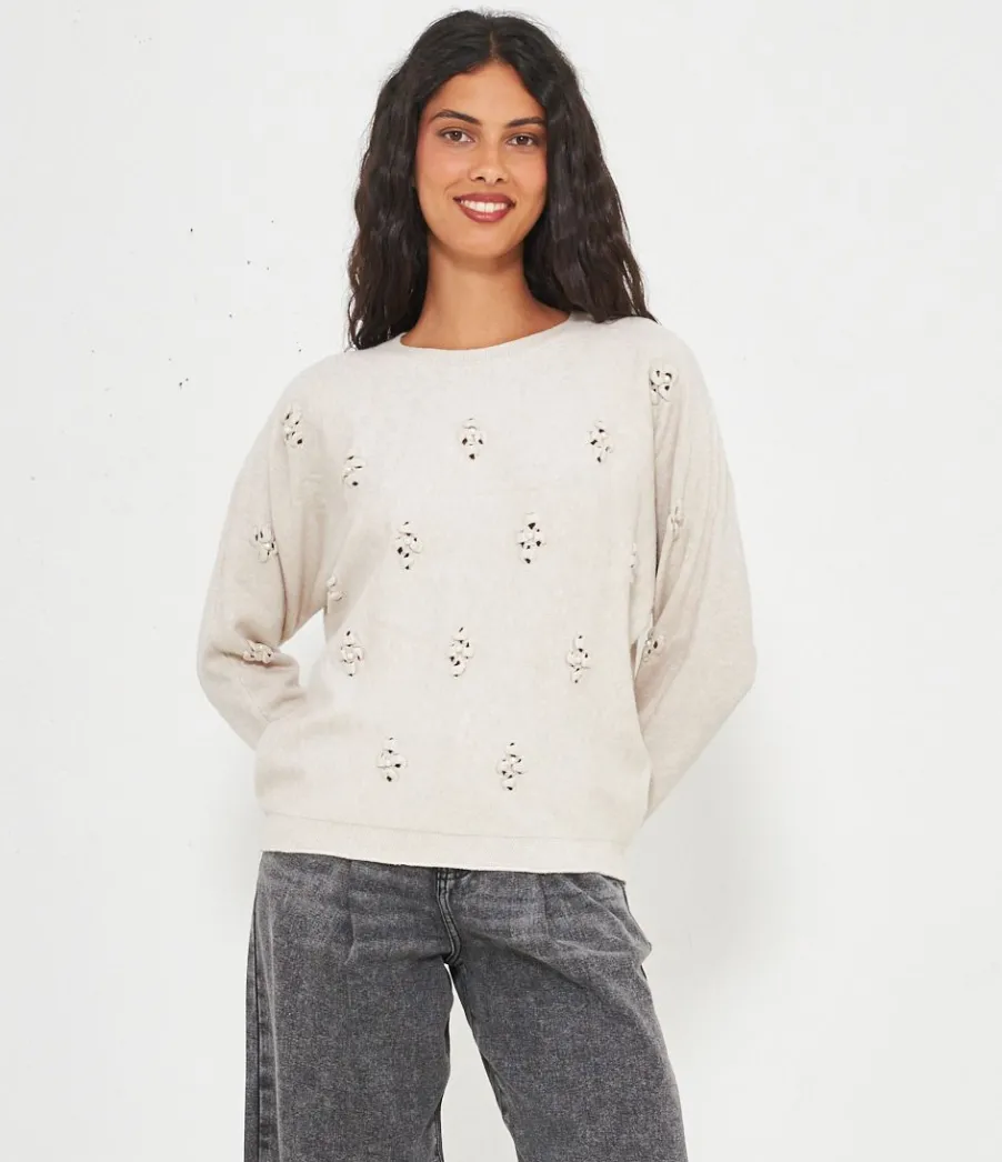 Zuiki Maglia over con ricami New